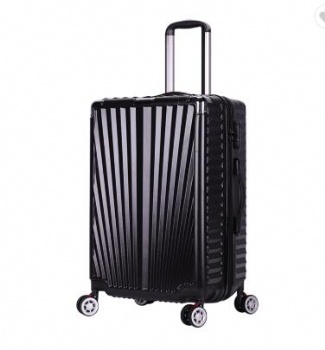  Hot sale lightweight Fashionable Combination Lock travel black suitcase	