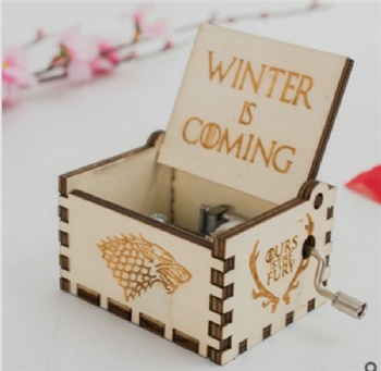 Winter is coming wooden music box
