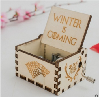  Winter is coming wooden music box	