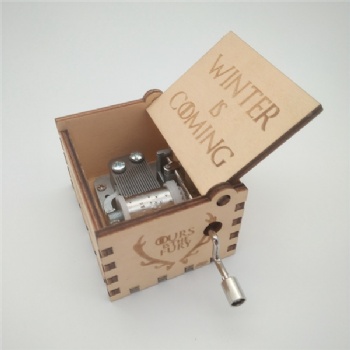  Winter is coming wooden music box	