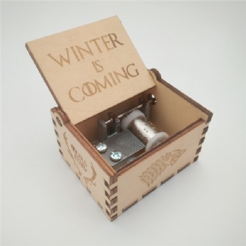  Winter is coming wooden music box	