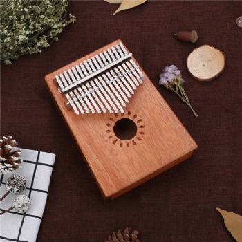  Wood thumb kalimba 17 note finger piano beginners portable instrument	