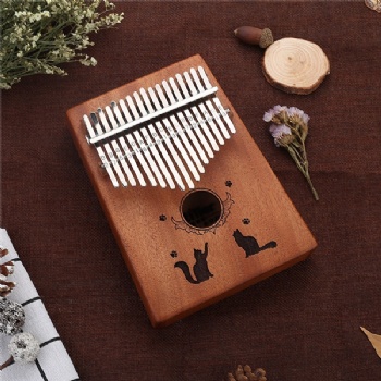 Laser Engraving Phonetic Symbols Mahogany 17 keys EQ Kalimba