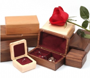  handmade Wooden Ring Jewelry Box For Gift,Jewelry Boxes Material Wood Ring Box,Ring Box Gift	