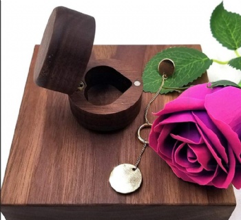  OEM mini natural wood jewelry box custom logo,ring box wood,bracelet box	