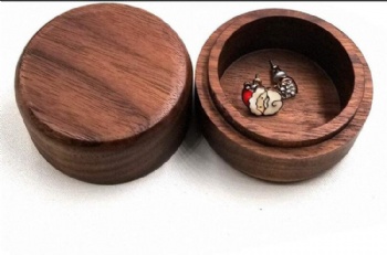  OEM mini natural wood jewelry box custom logo,ring box wood,bracelet box	