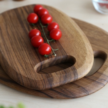 Factory wholesale natural wooden chopping board round acacia cutting board