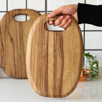  Factory wholesale natural wooden chopping board round acacia cutting board	