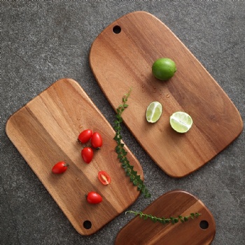  Custom Pattern Natural Acacia Wood Chopping Board For Cheese Cutting Kitchen	