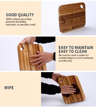  Free sample customized 3 PCS Wooden chopping cutting board kitchen acacia wood cutting board	