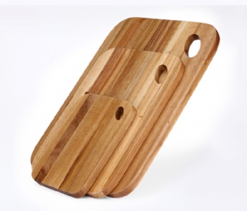  Free sample customized 3 PCS Wooden chopping cutting board kitchen acacia wood cutting board	