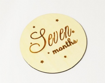  Wood Customize Baby Monthly Milestone Card	