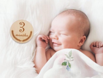  custom Kids Photography Props Newborn Birth Month Birthday wooden baby milestone cards	