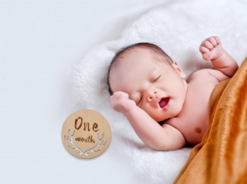  custom Kids Photography Props Newborn Birth Month Birthday wooden baby milestone cards	